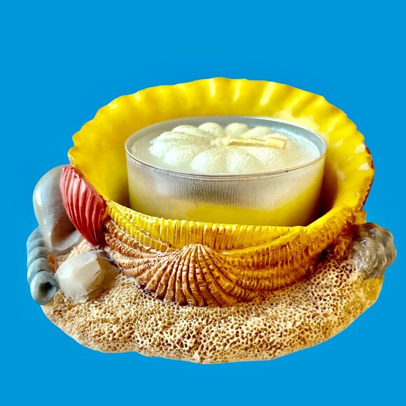 Set of 3 Tealight Candle Holders Sand Castle + Sea Shell + Bucket New - Picture 10 of 14